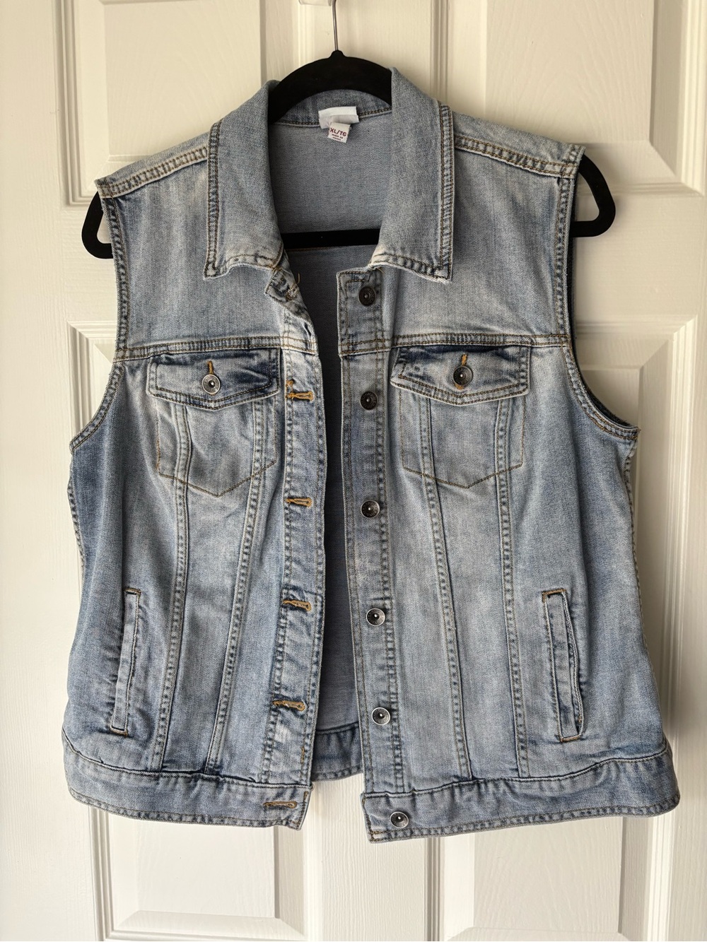 Merona Light Blue Denim Sleeveless Vest